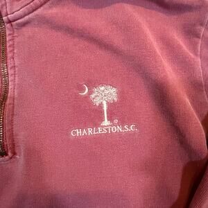 Charleston‎ South Carolina Women Small Pink 1/4 Sleeve Sweatshirt Long Sleeve